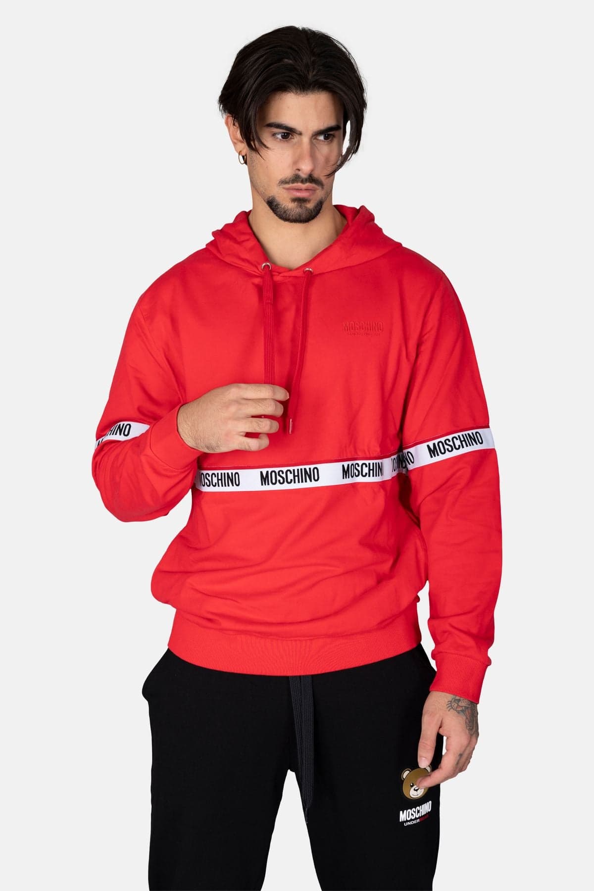 moschino SWEATSHIRT WITH LOGO BAND