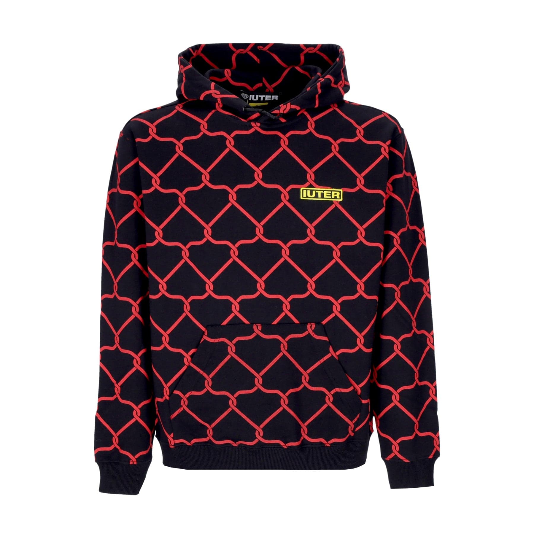 Men's Hoodie Net Hoodie Black