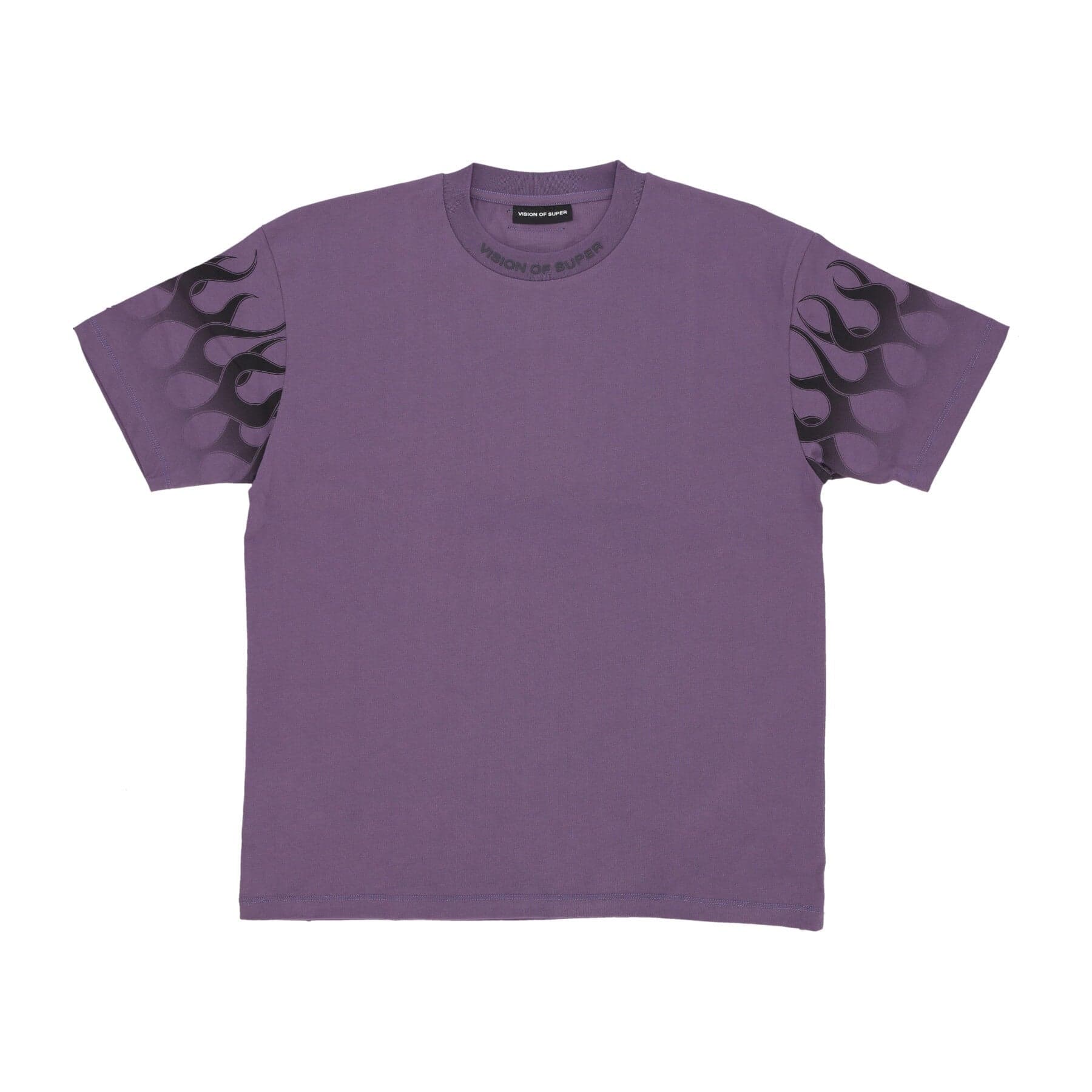 Flames Tee Men's T-Shirt Purple/black