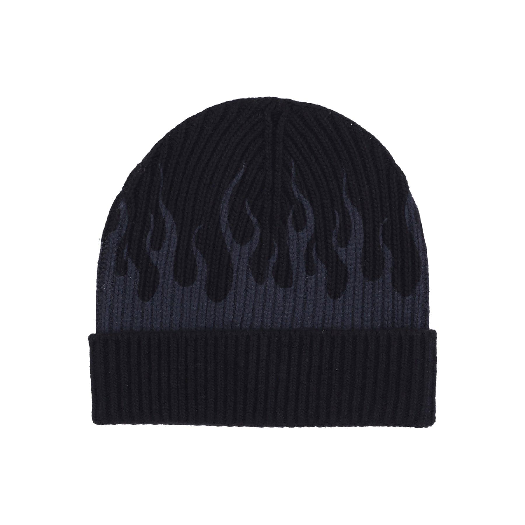 Men's Flames Beanie Hat Black/grey
