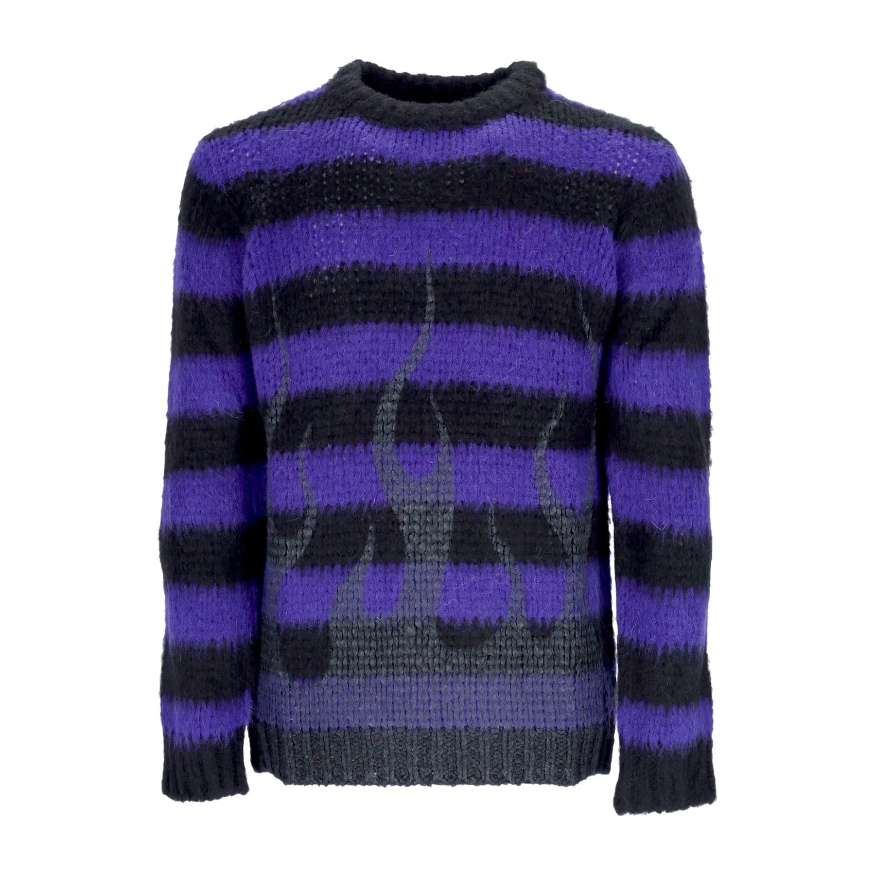 Black Flames Jumper Purple Men's Sweater