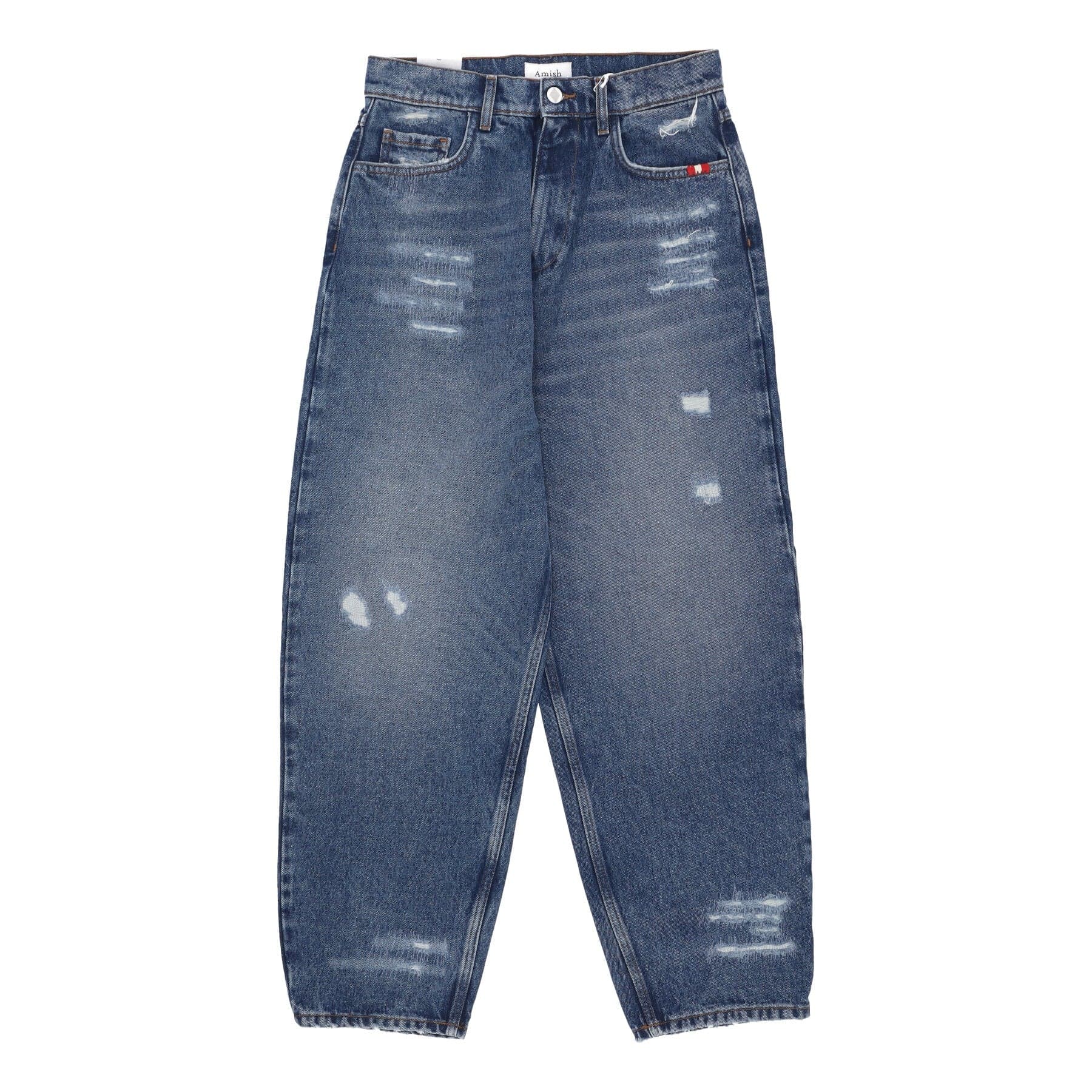 Women's Jeans W Baggy Denim Ripped Denim