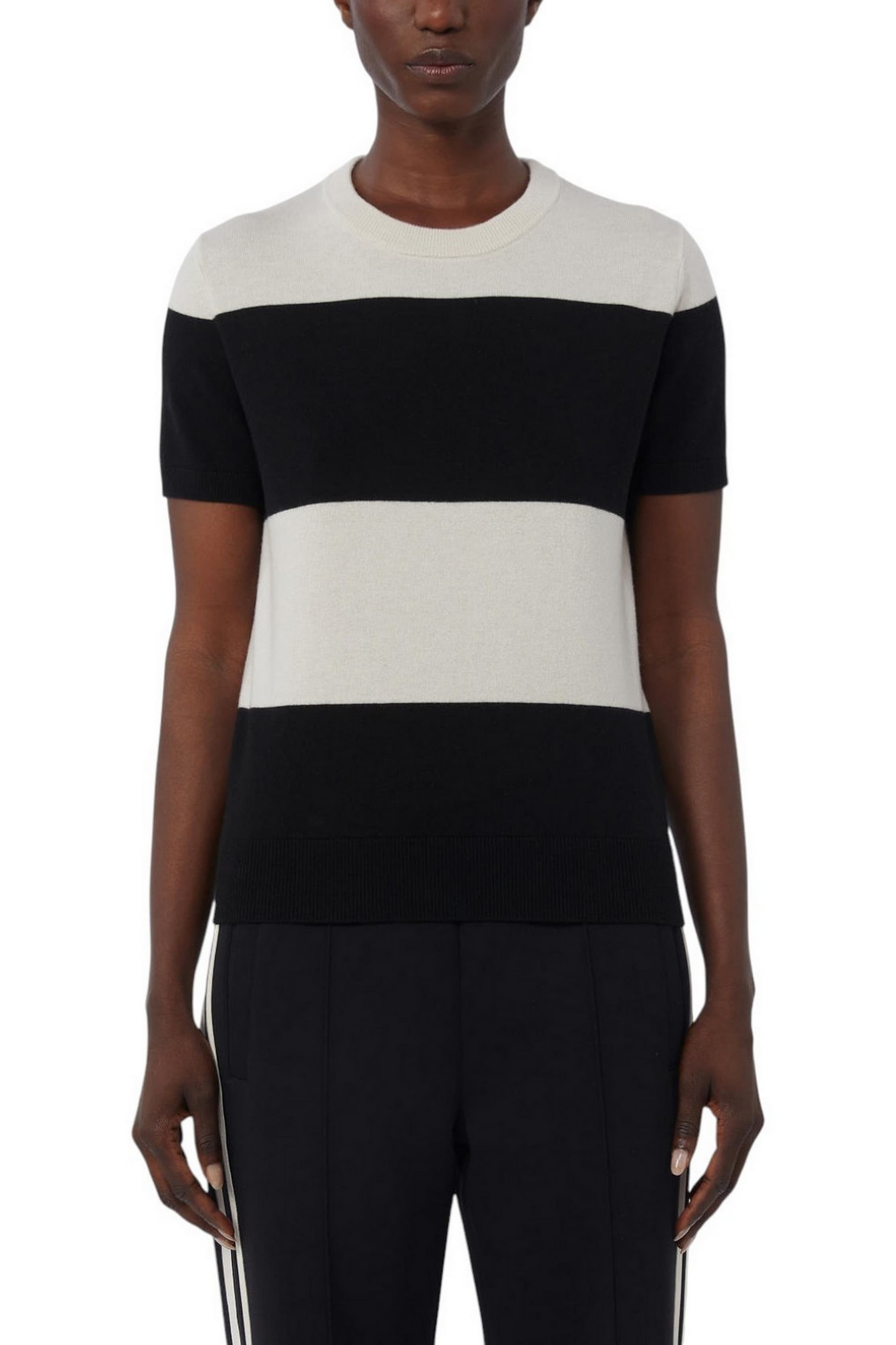 S Max Mara Sweaters Ivory/black