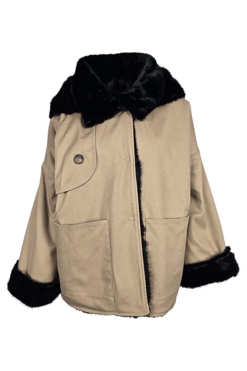 VIRGINIA BIZZI Coats Sand/black