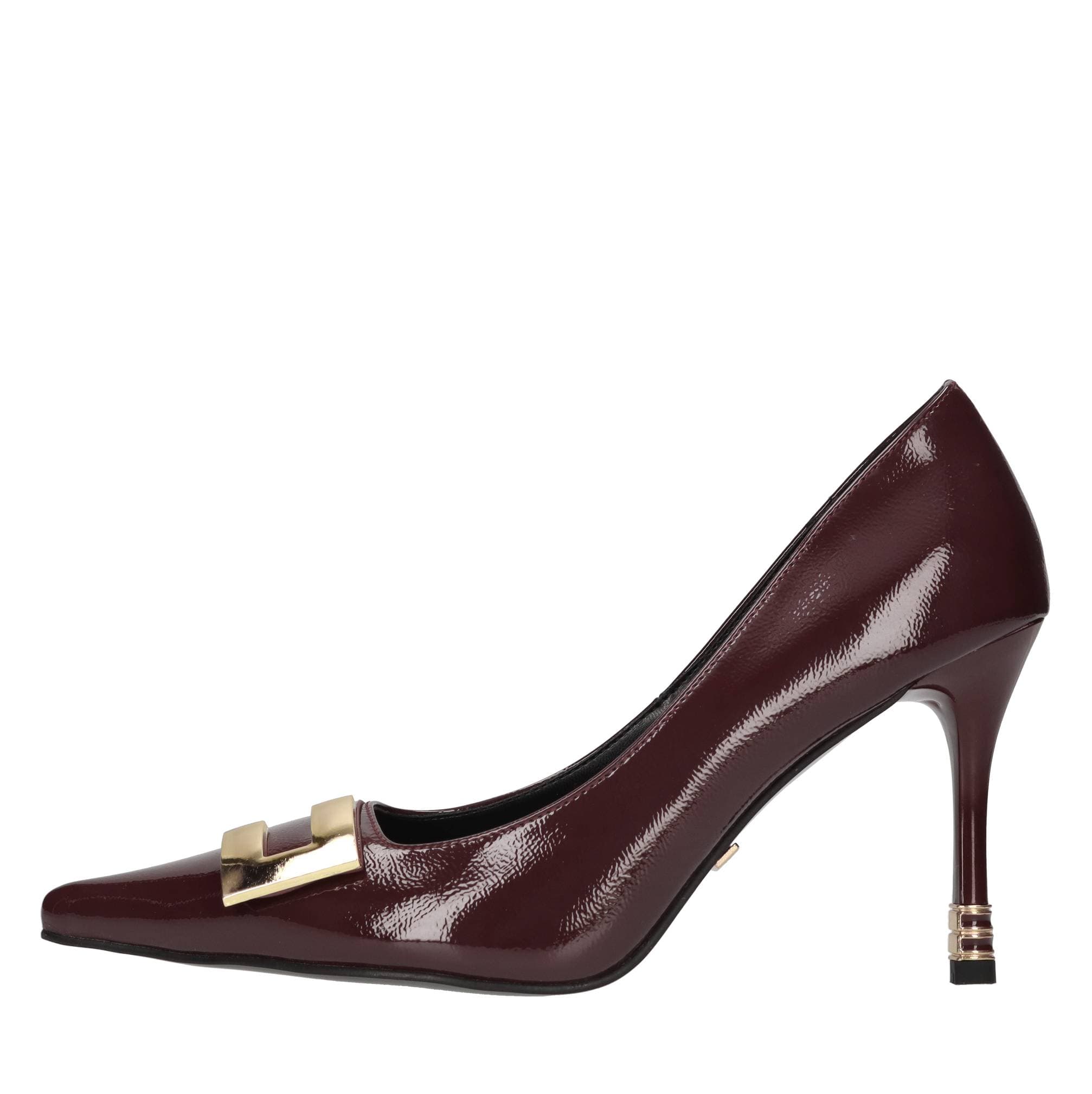 Pumps in glossy faux leather — Red
