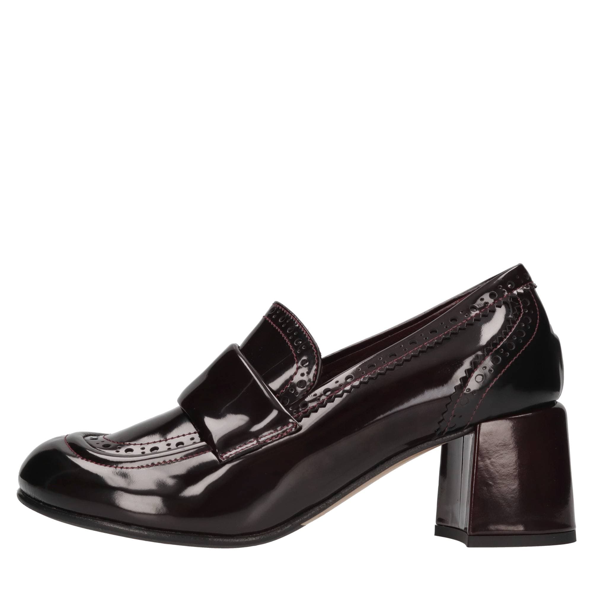Leather loafers — Red