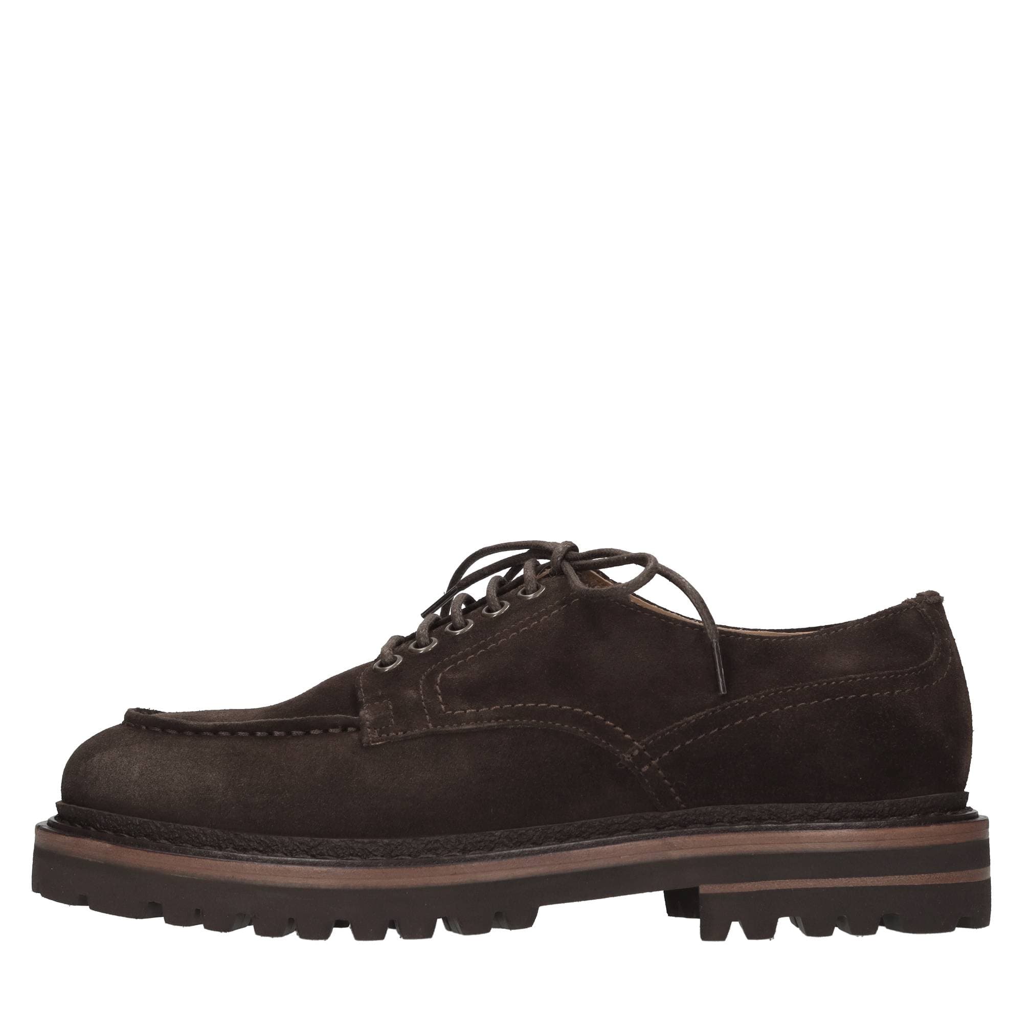Suede lace-ups — Brown