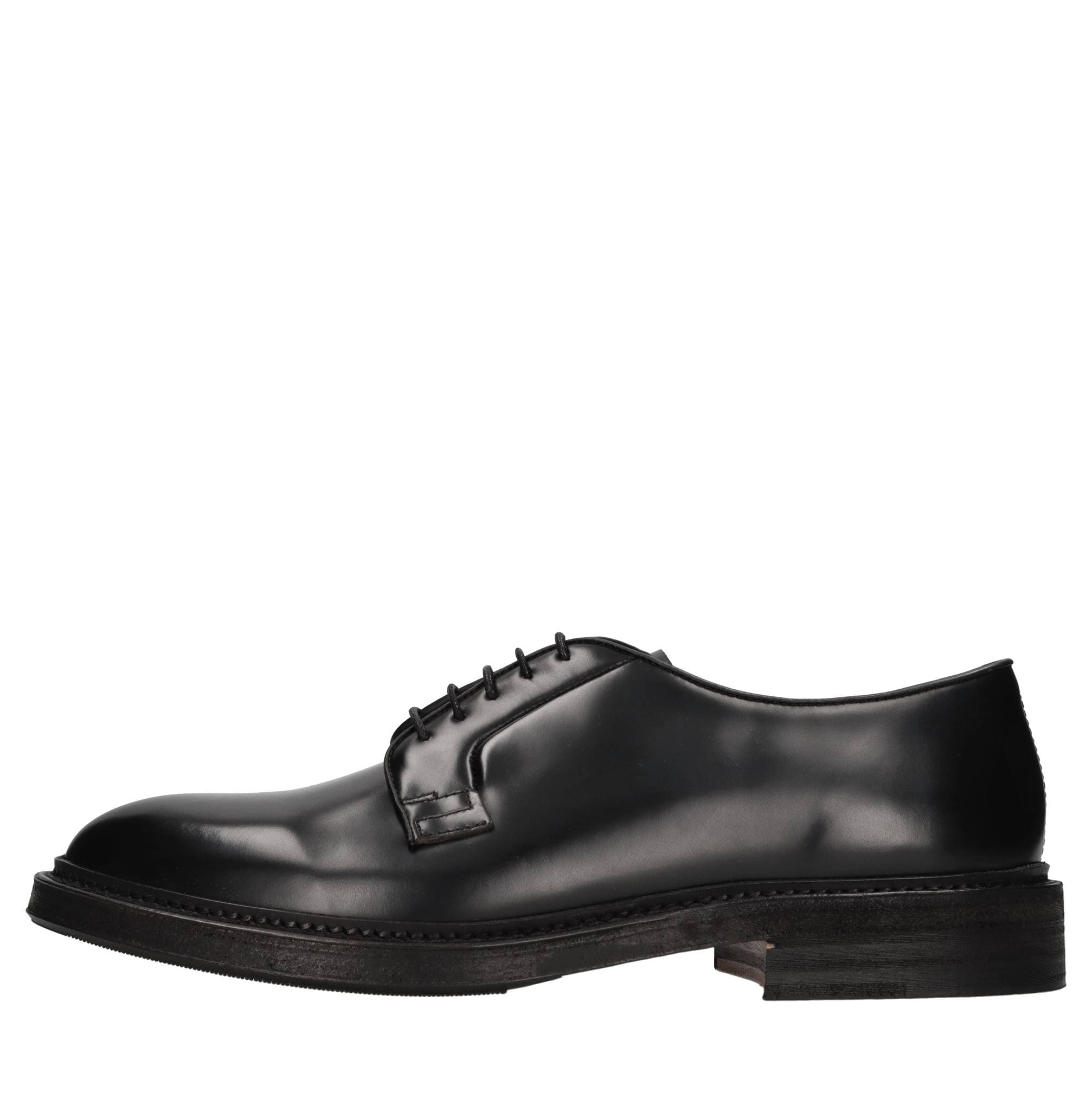Leather lace-ups — Black