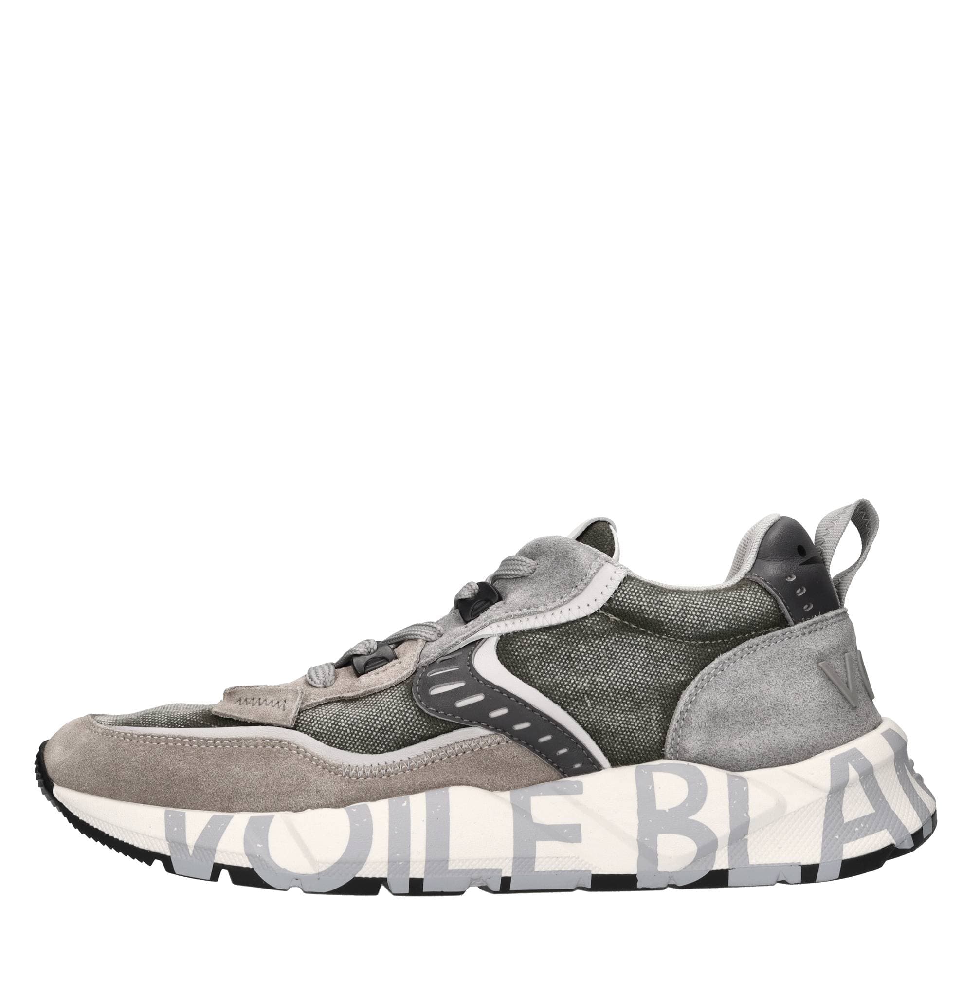 Suede, leather, and fabric sneakers — Multicolour