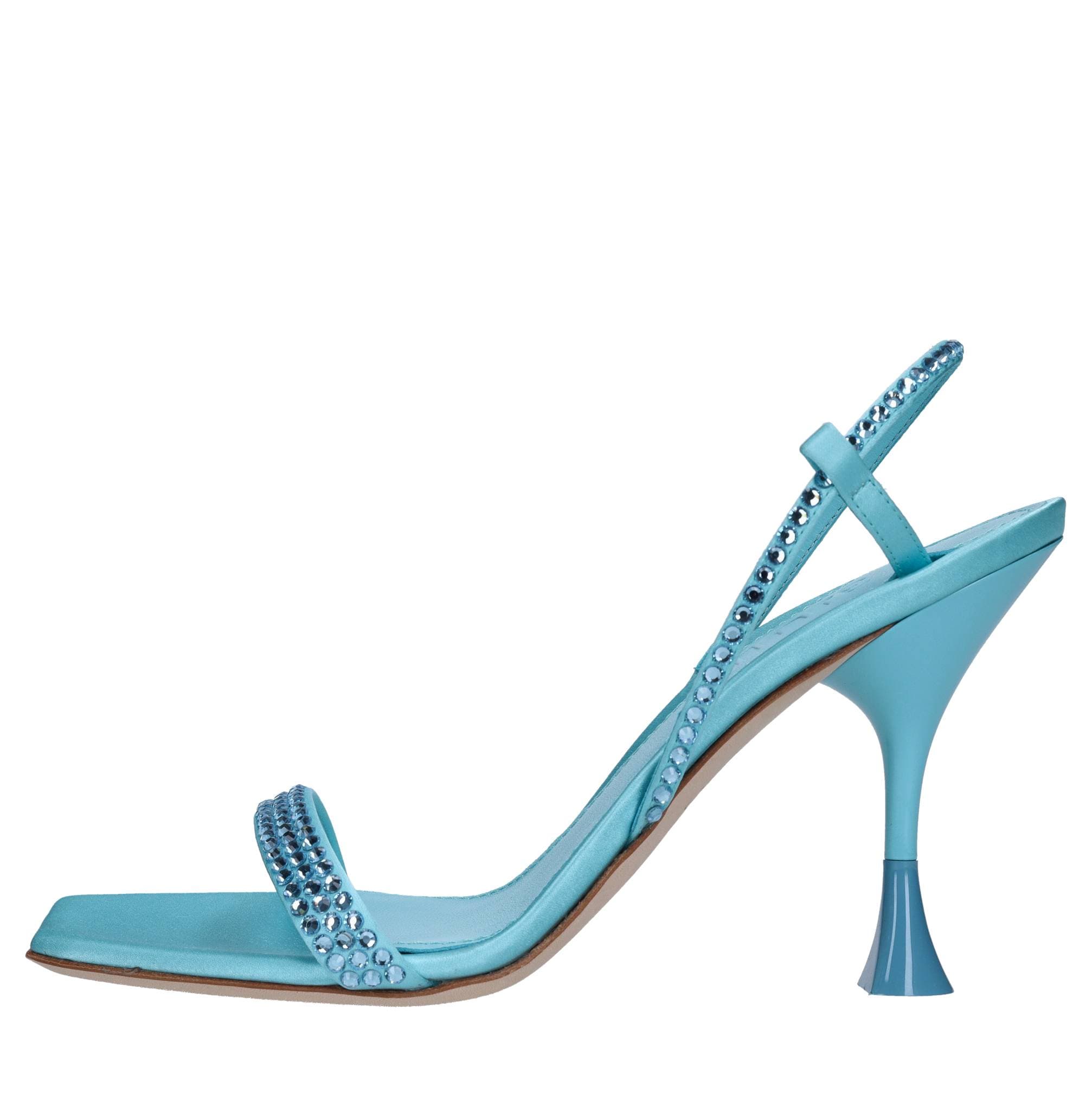 3JUIN Sandals Clear Blue