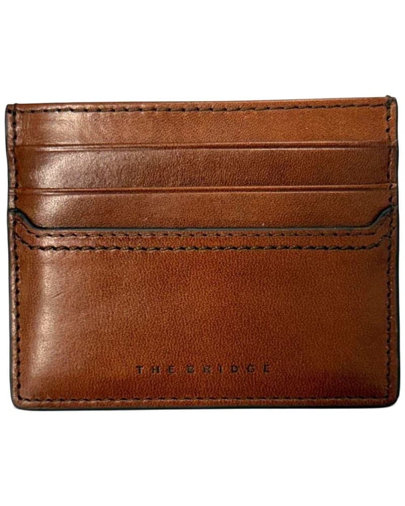 Credit card holder The Bridge Man Brown Leather - 01507501-1A