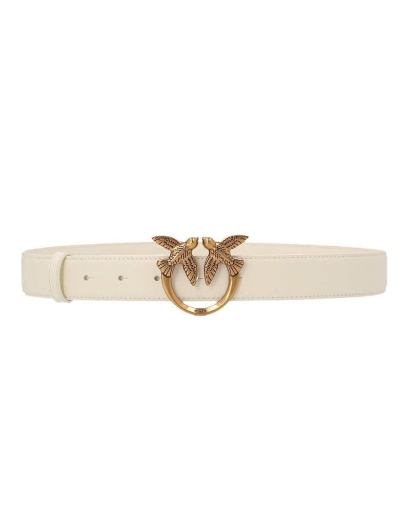 Belt Pinko love berry Woman Leather M White - 100125-A0F1-Z14Q