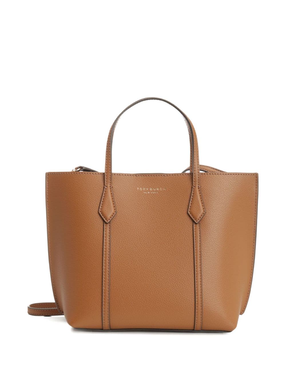 Tory Burch brown woman shopping perry small