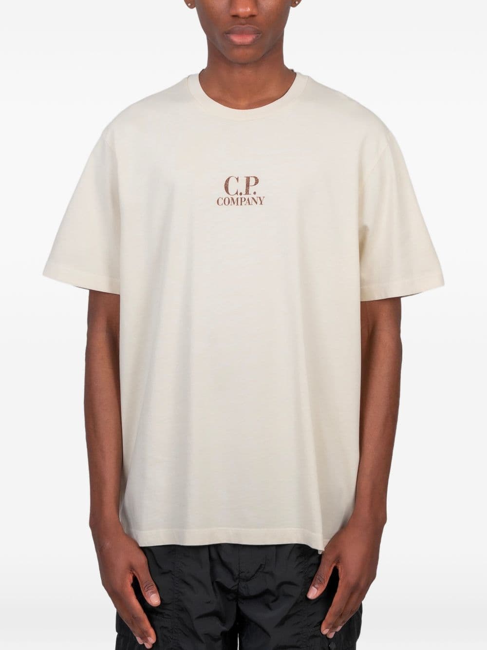 C.p.company t-shirt back print man beige