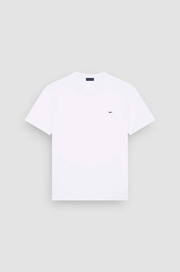 t-shirt in white cotton jersey