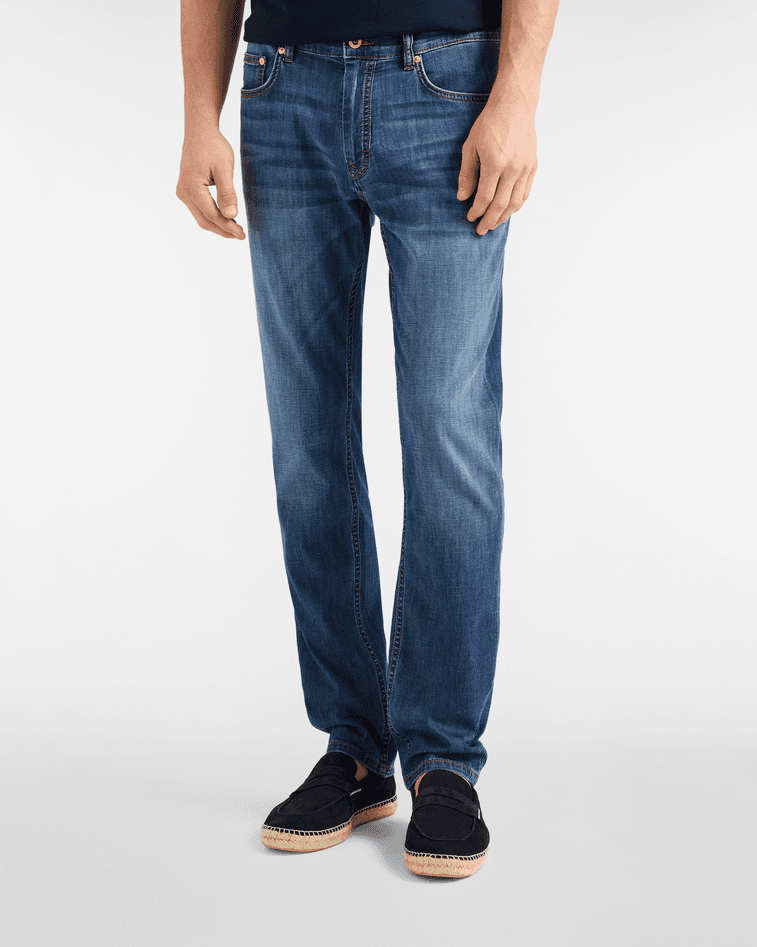 jeans 5 pockets narrow man blue