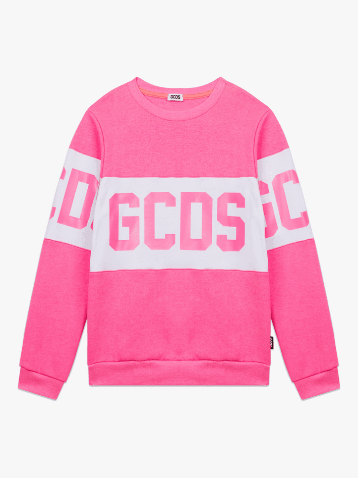 Crewneck sweatshirt band logo baby / fuchsia