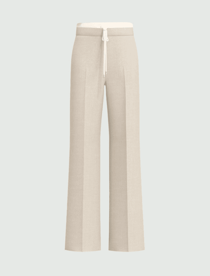Women's Trousers with Drawstring Light Grey