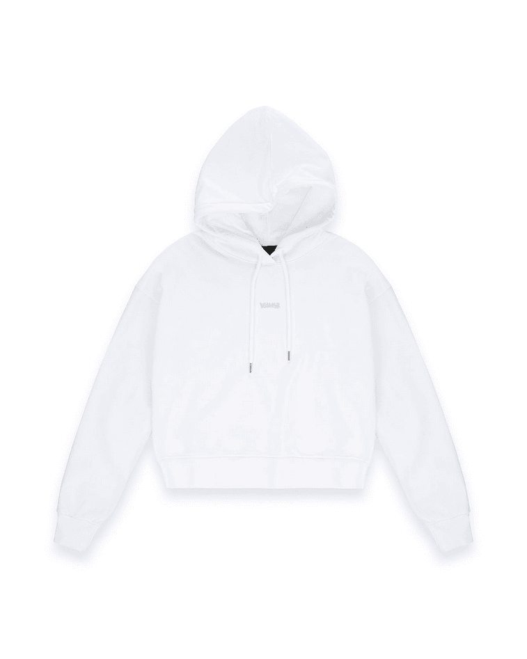 felpa crop woman white