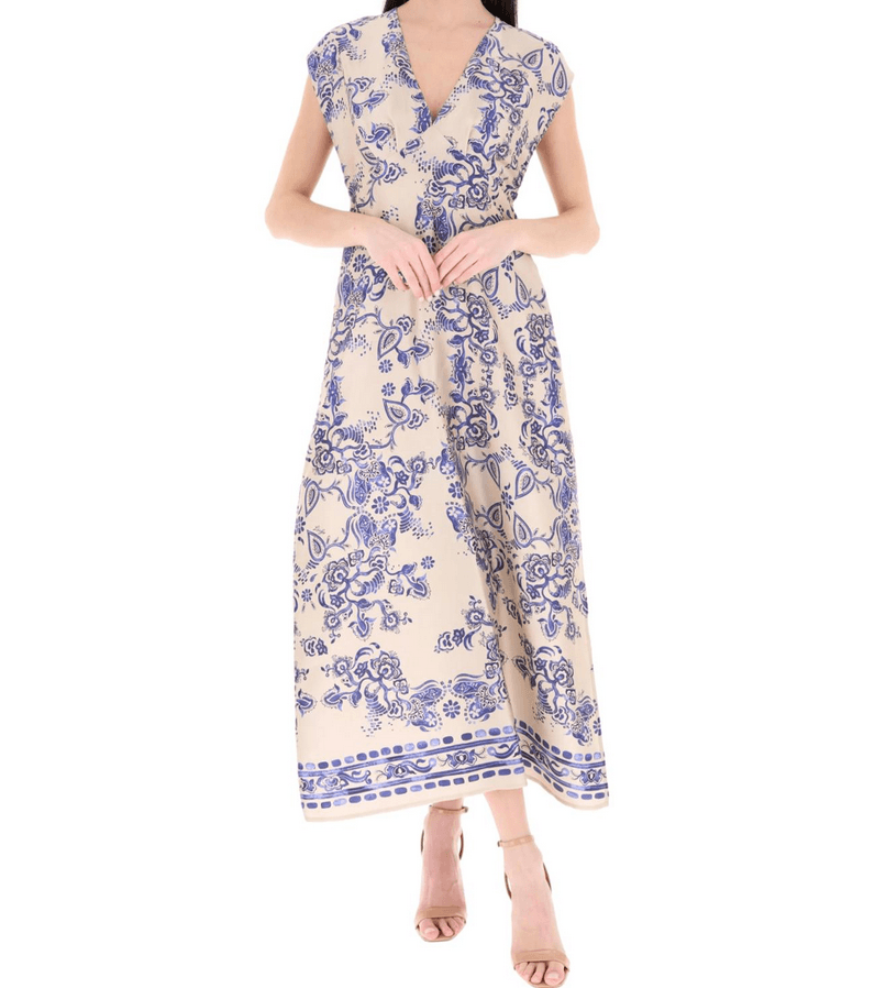 Women's scarf print dress