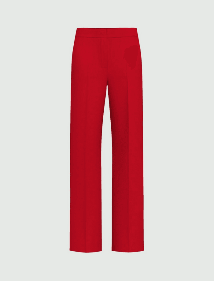 trousers wide woman red