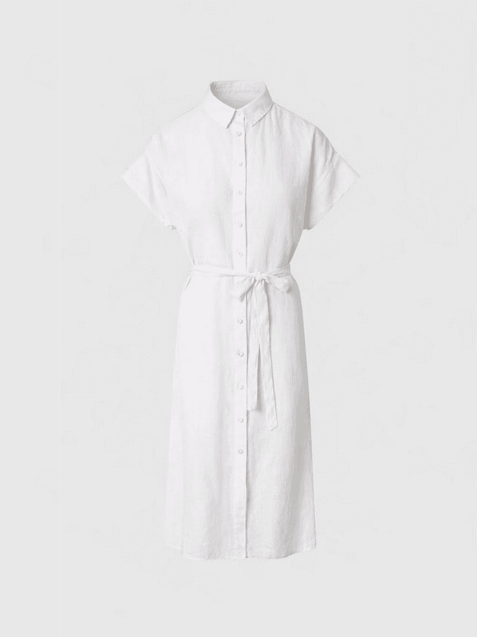 dress in linen woman marshmallow