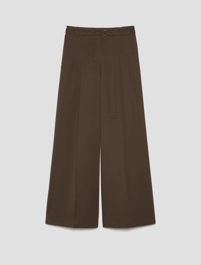 trousers wide woman brown