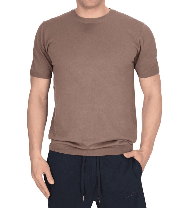 knit mixed silk man ginger