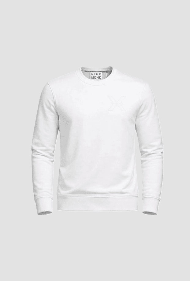 Crewneck sweatshirt man white