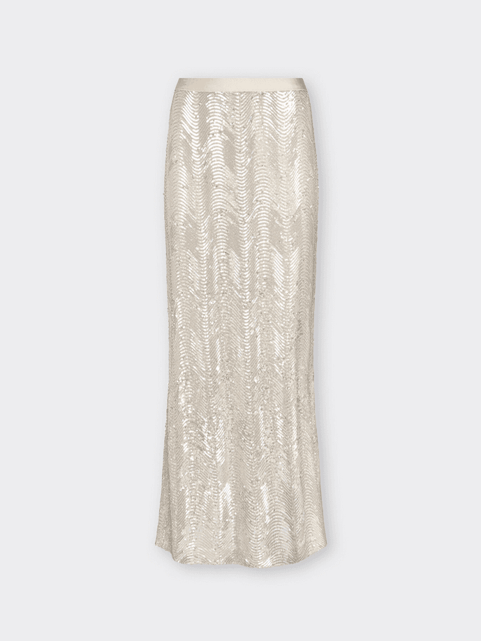 long skirt woman mother of pearl
