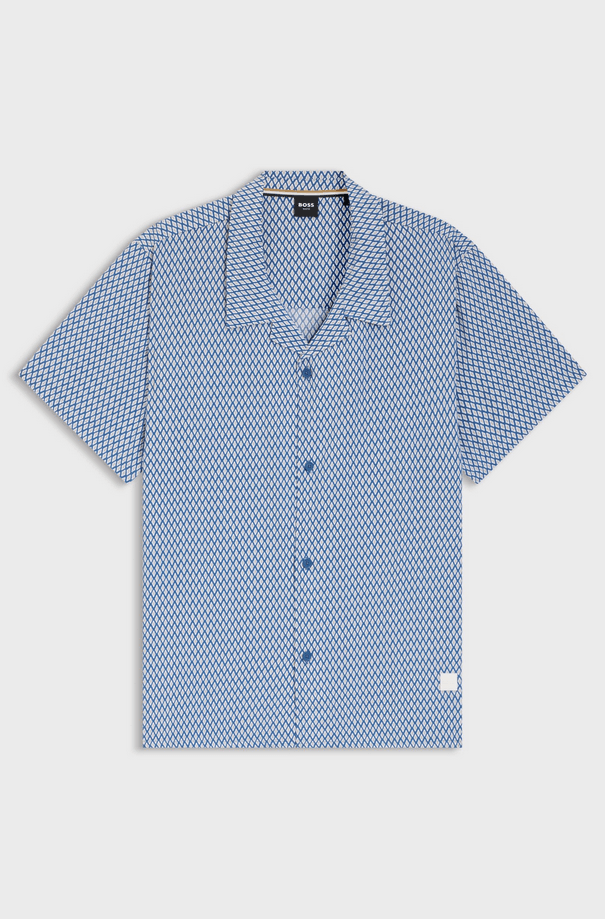 shirt with blue man print