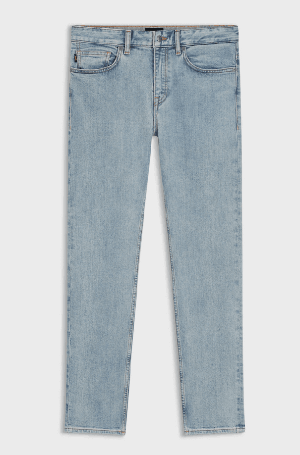jeans slim fit man light blue