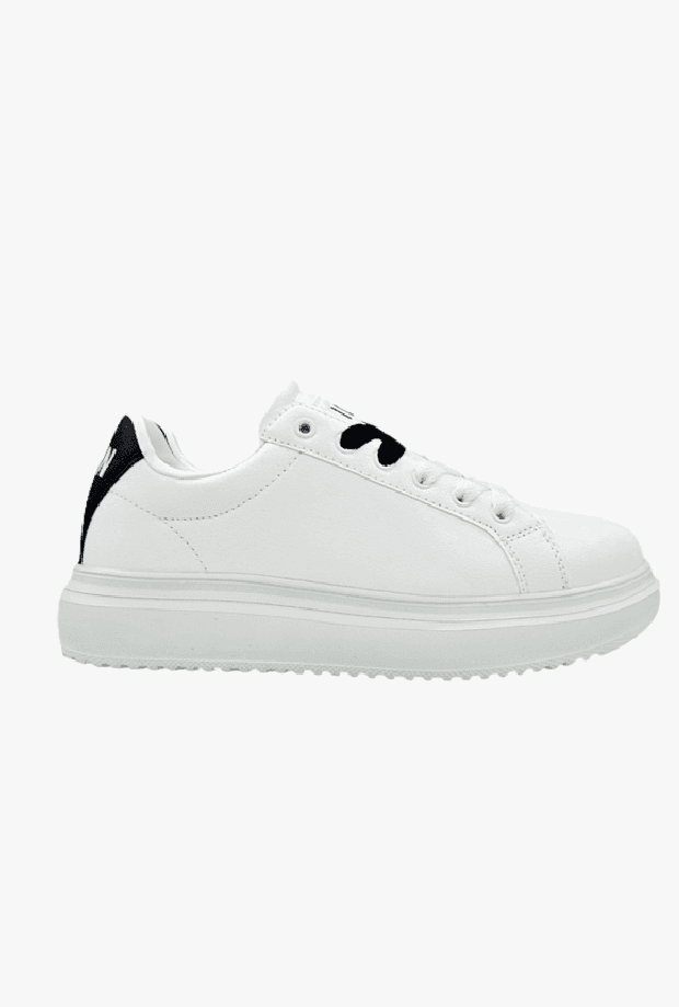 shoes with white-black back logo