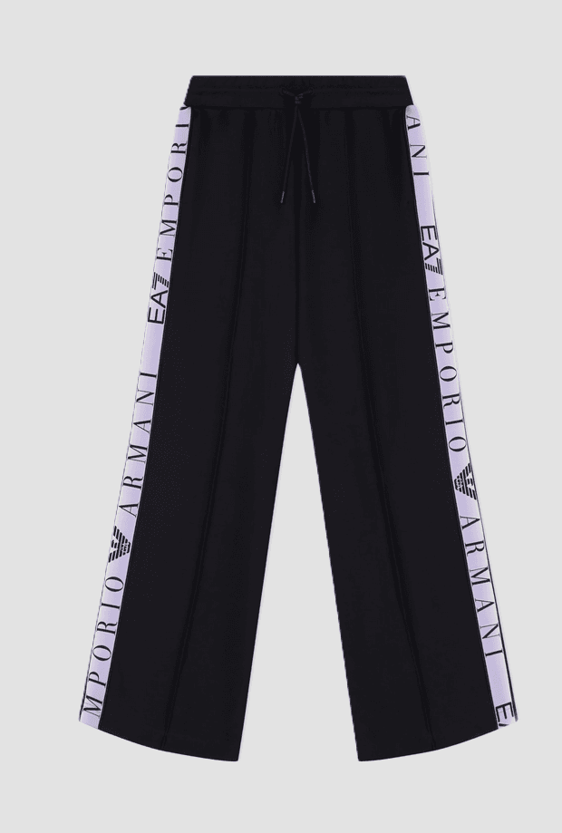 Women's technical fabric trousers black