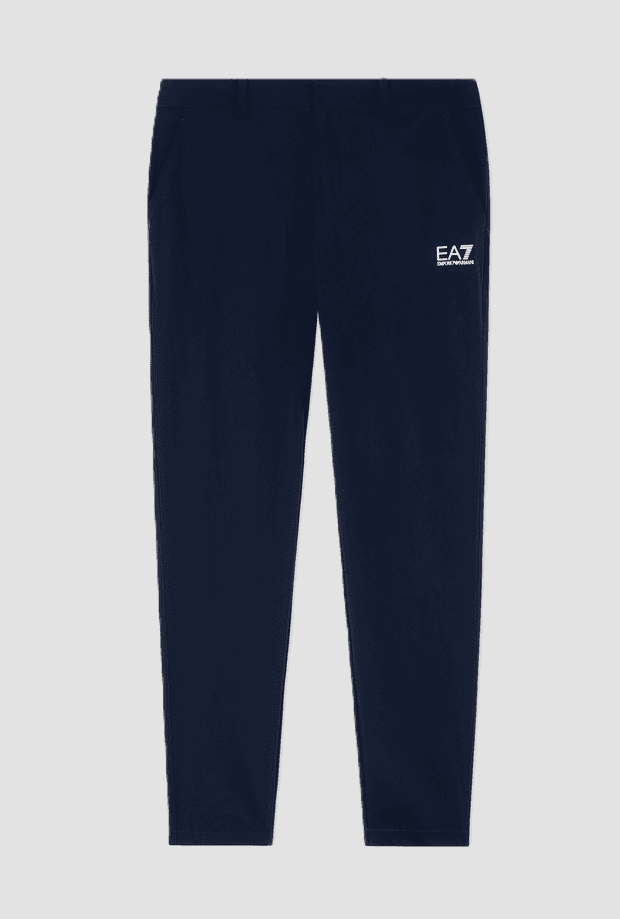 trousers in technical fabric man navy blue