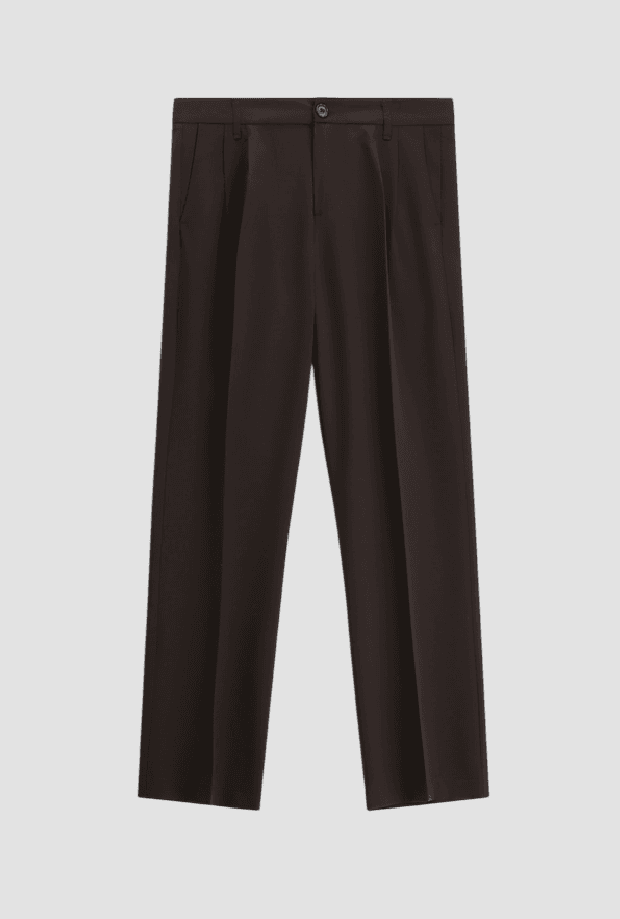 trousers regular fit man coffee