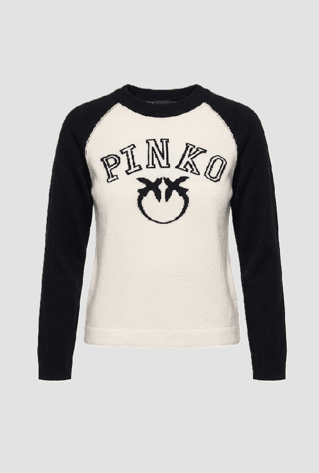 sweater with logo love birds woman black-bureau