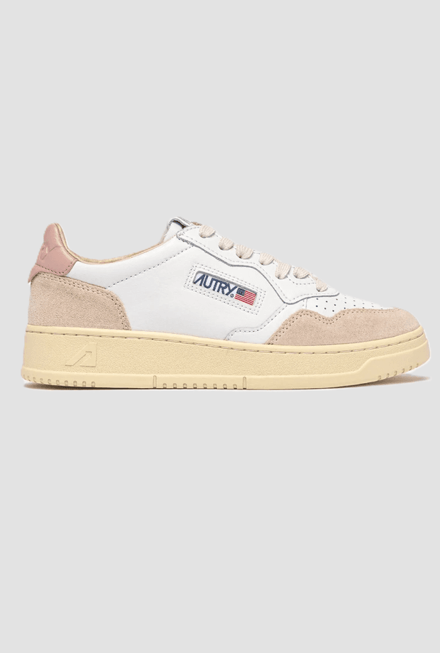 shoes medalist low woman white-pin-beige