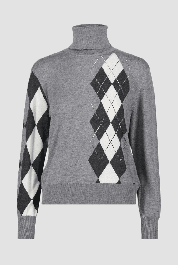 Women's knit turtlenecks grey