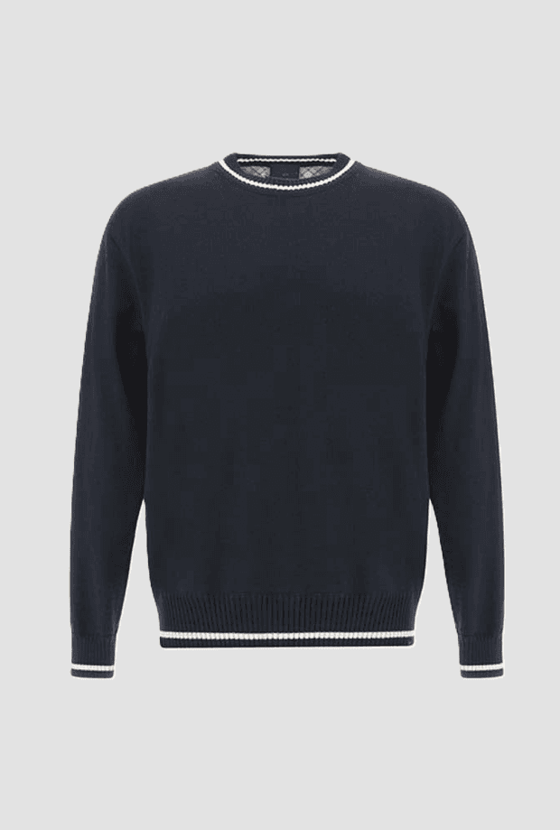 mesh with contrasting edges man navy blue