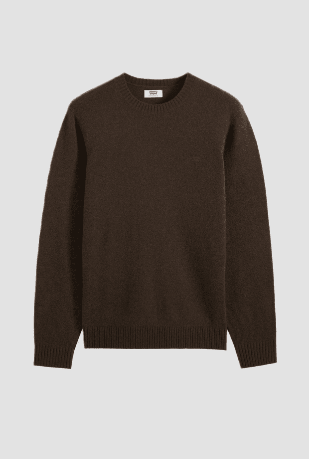 knitted wool merino man brown