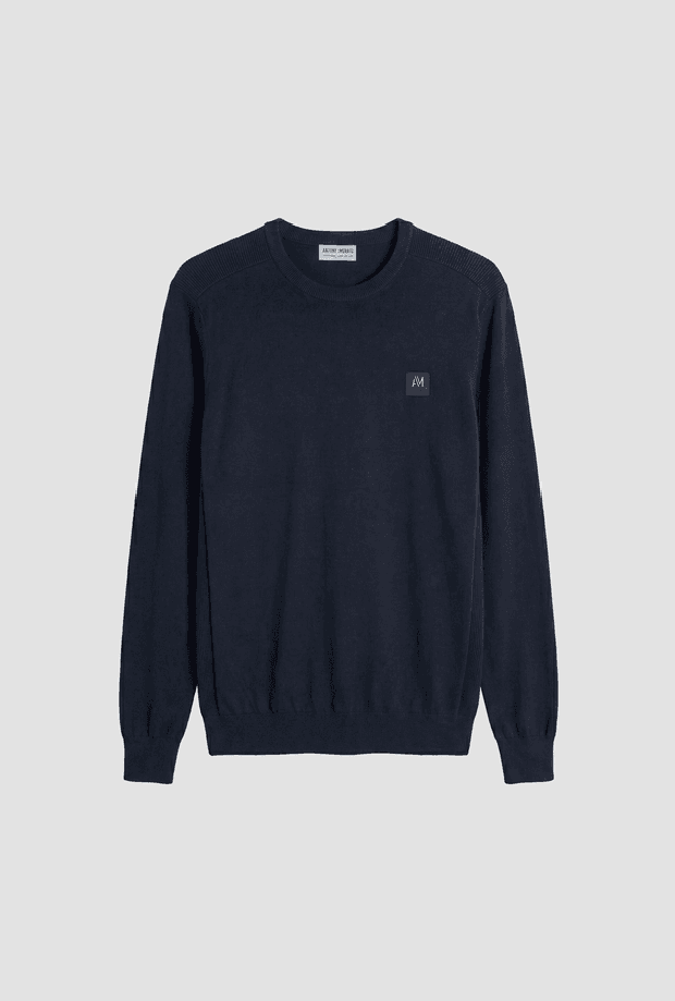 slim fit shirt with blue marine logo