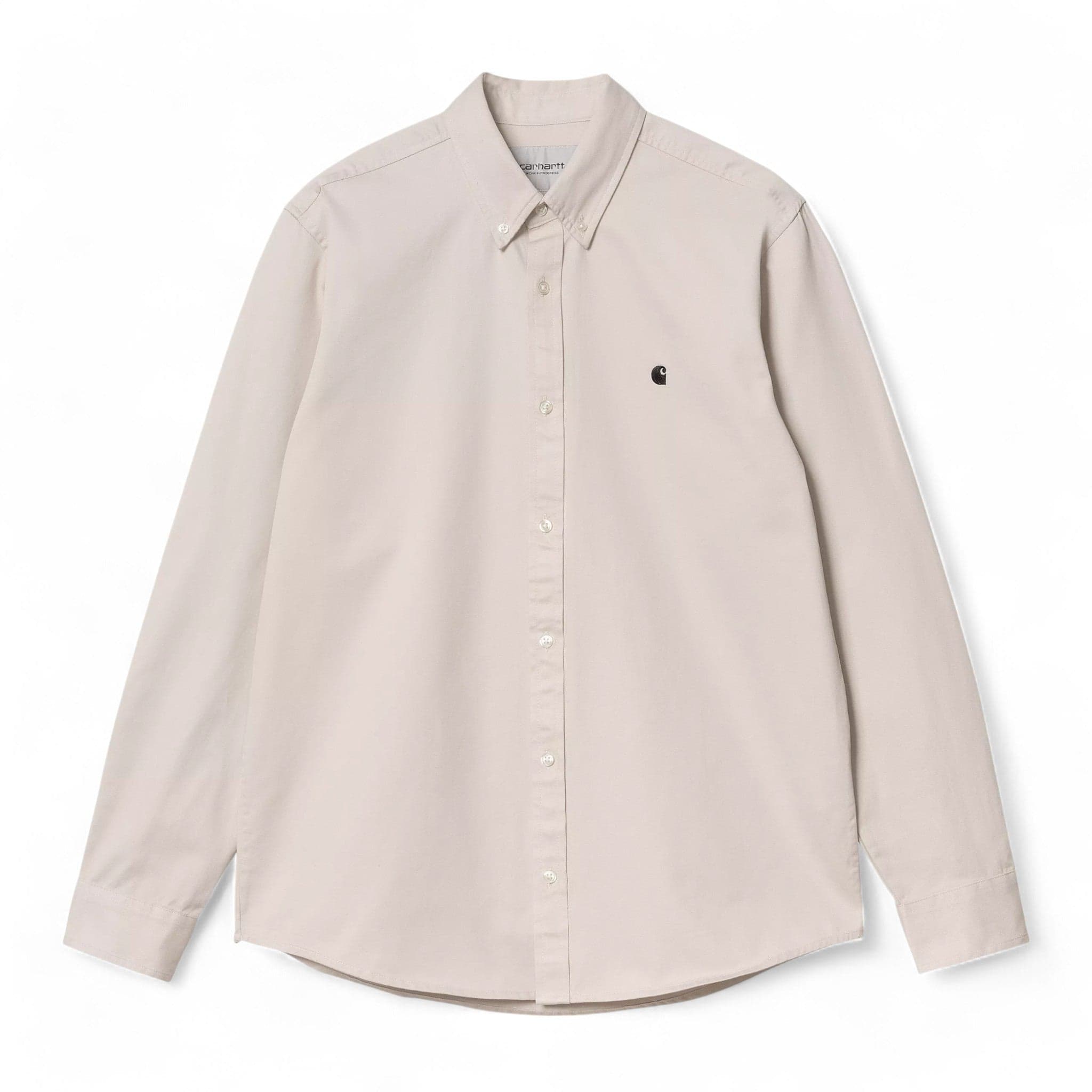 Carhartt Wip l/s madison shirt- moonbeam / black