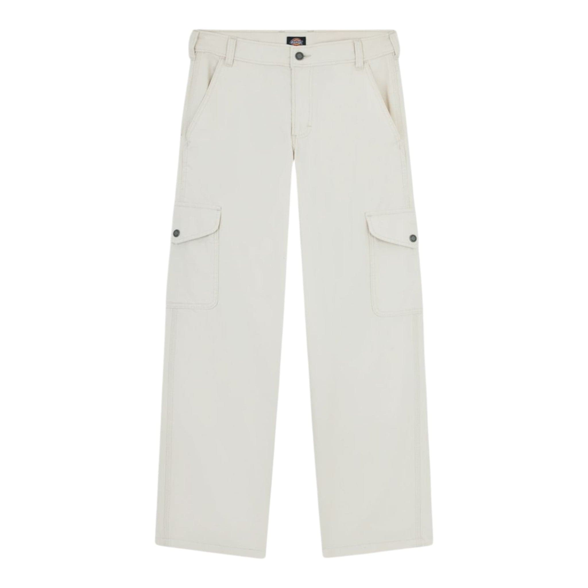 Women's trousers Dickies cargo duck canvas - white