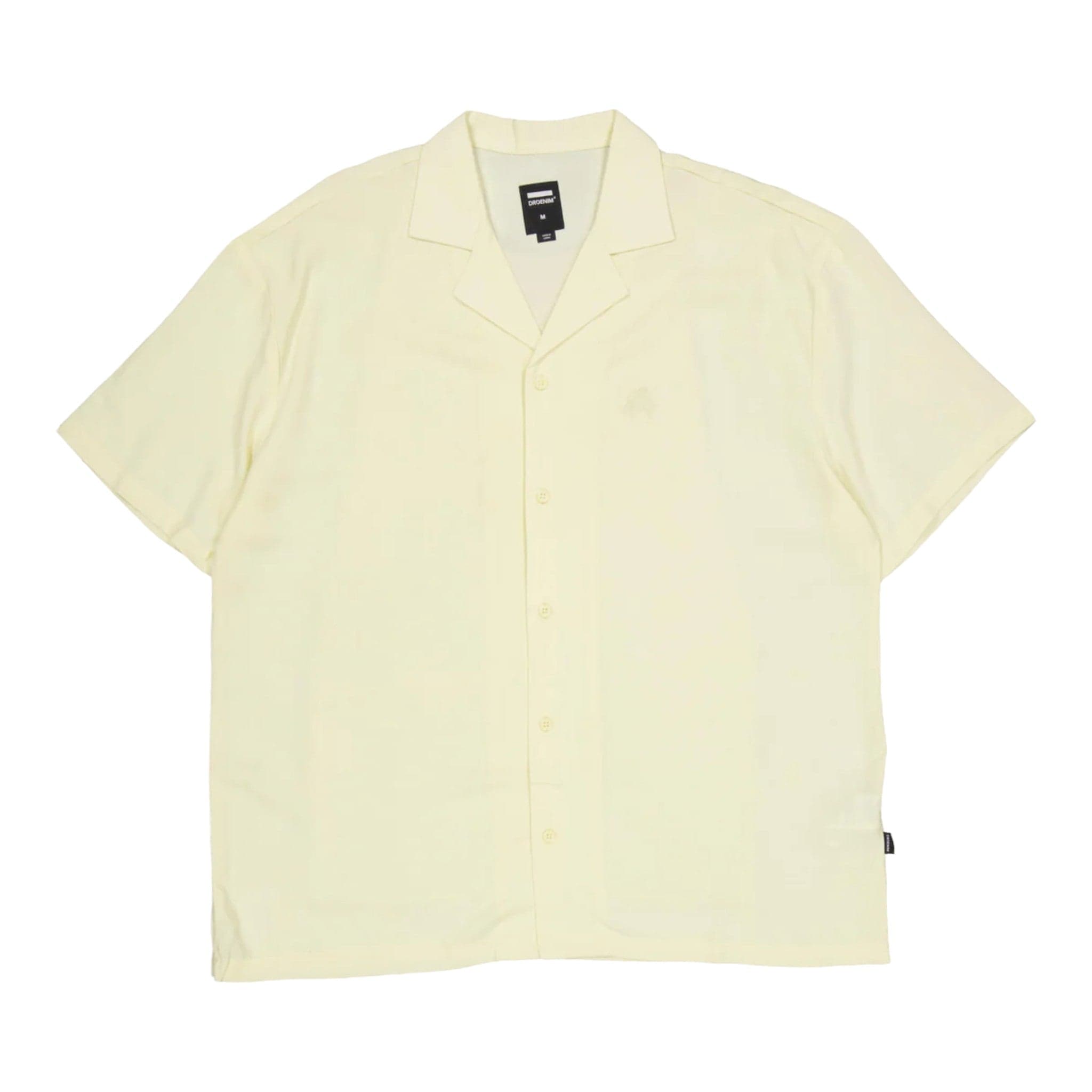 dr denim madi shirt - light yellow embroidery
