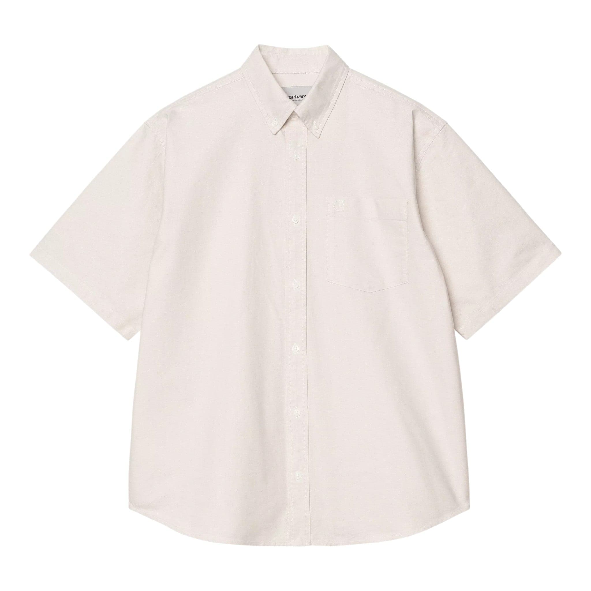 Carhartt Wip s/s braxton shirt - fleur de sel / wax