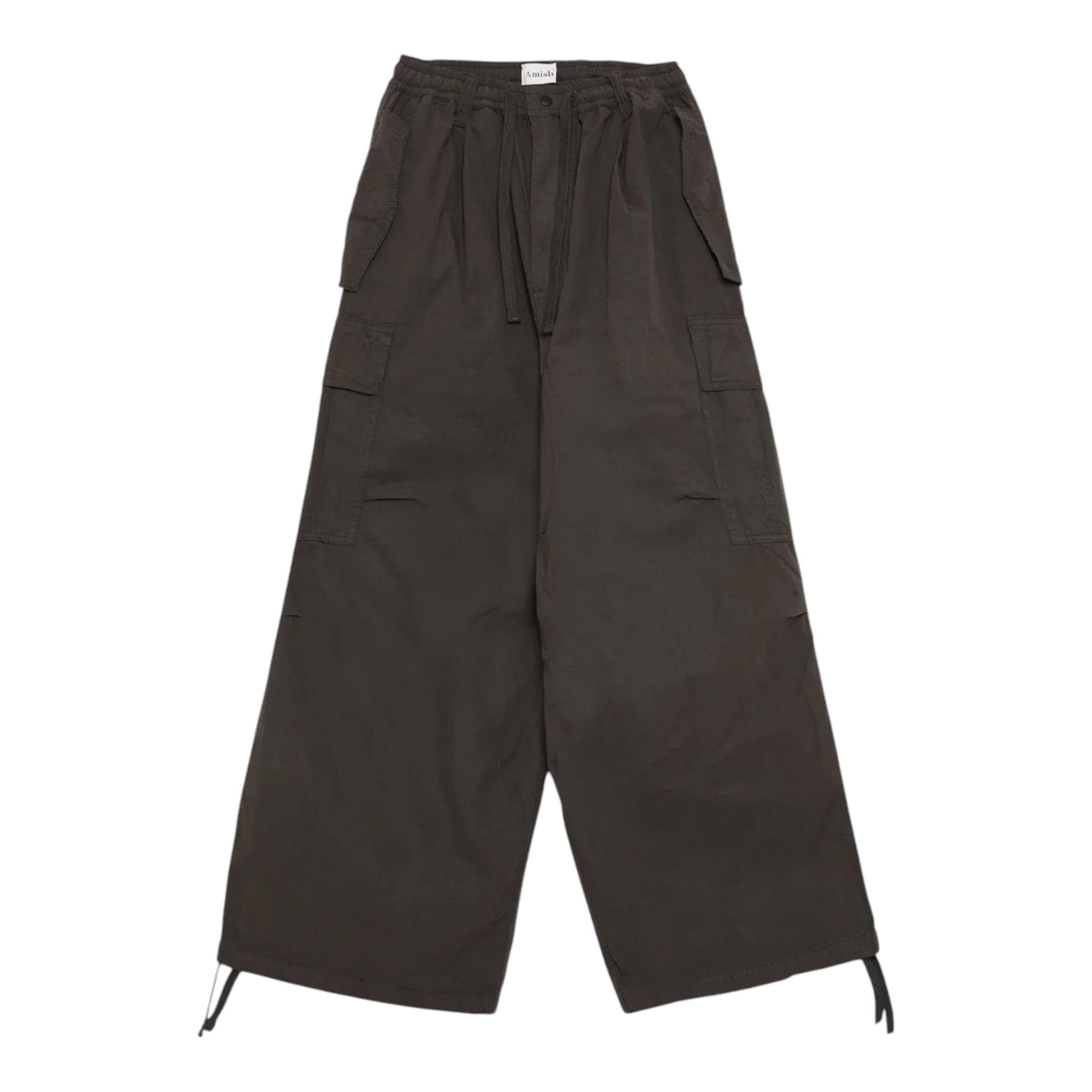 trousers Amish paracargo unisex Amish heavy popeline - washed black