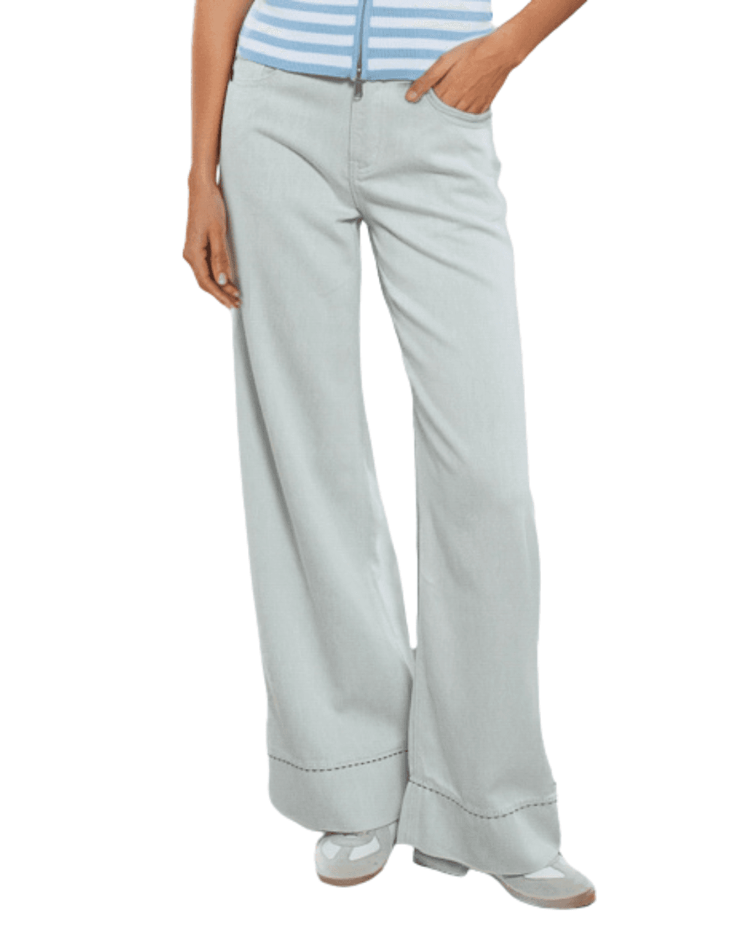 Goa Goa Jeans Woman Vera Palace Effect Bleach White Denim 15208209