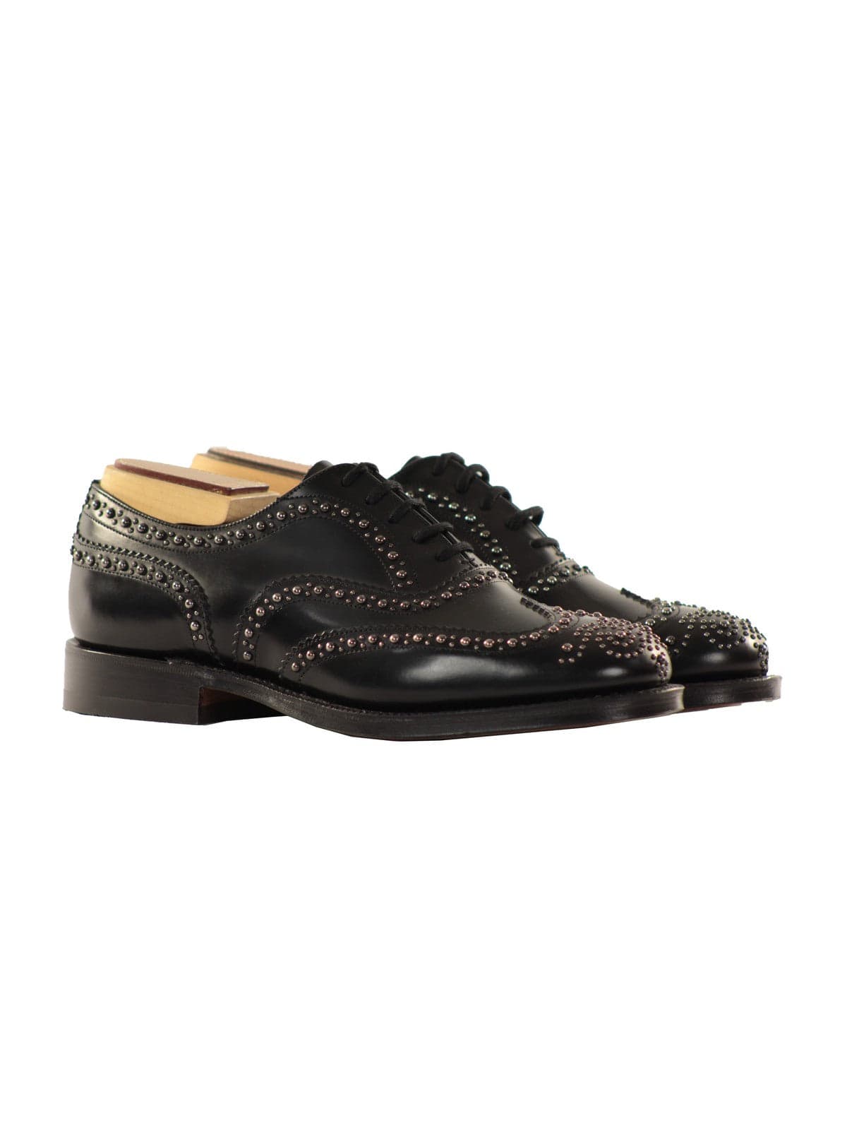 shoes stringed low man Church's - burwood - black