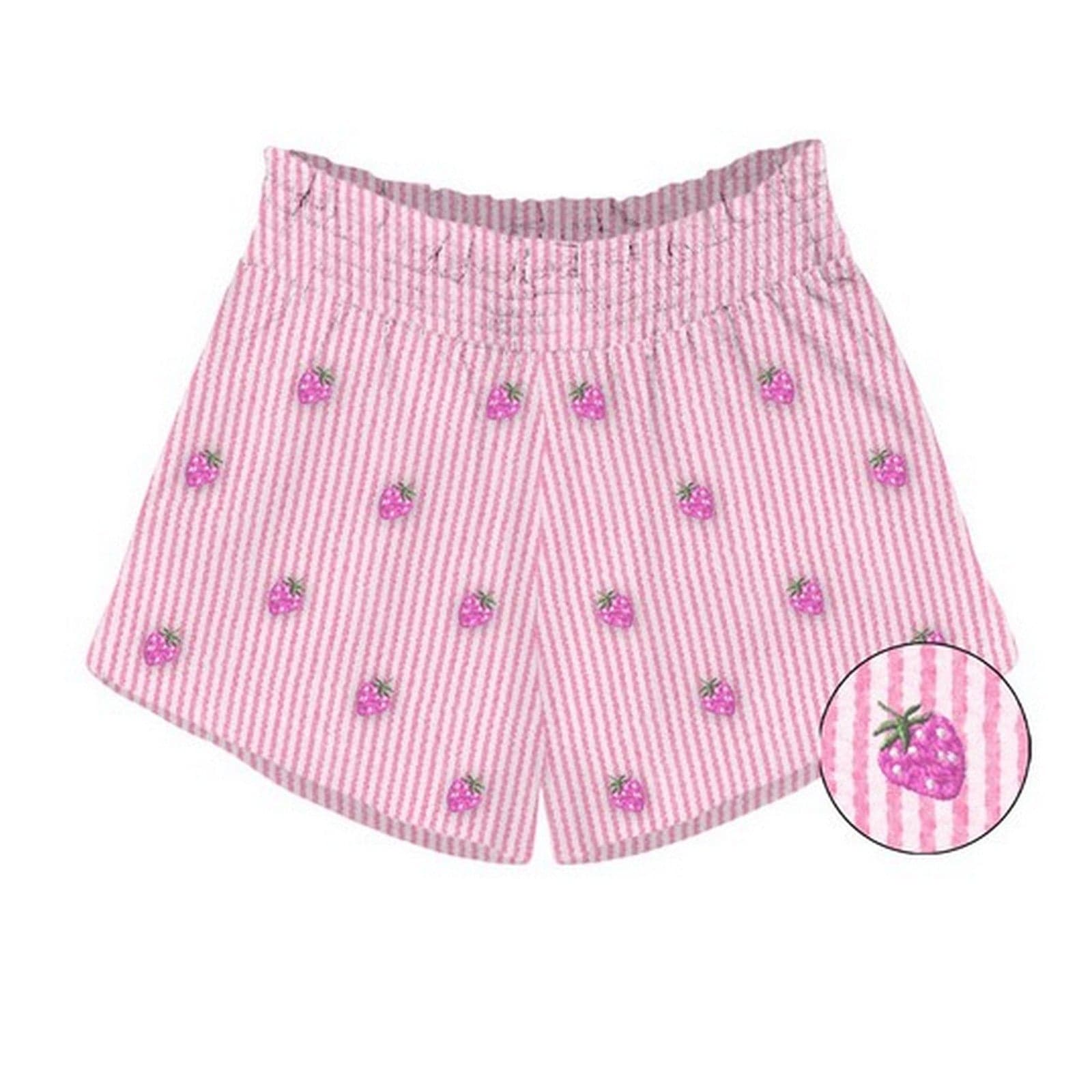 Women's shorts Mc2 Saint Barth - meave seersucker stripes straw 23d emb - n.d.